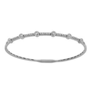 Pulsera de oro blanco con brillantes