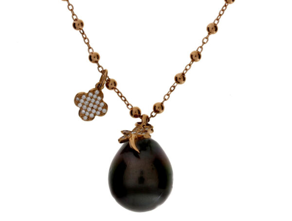Collar rosario con perla Tahití