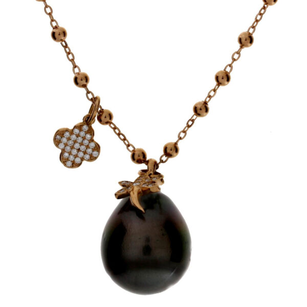 Collar rosario con perla Tahití