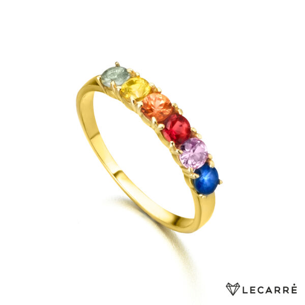 Anillo multizafiros