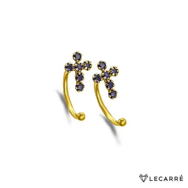 Pendientes con cruz de espinelas