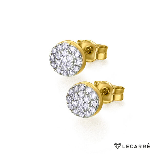Pendientes con pavé de brillantes