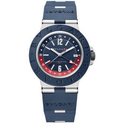 Reloj Bulgari Aluminium con sfera y correa azul