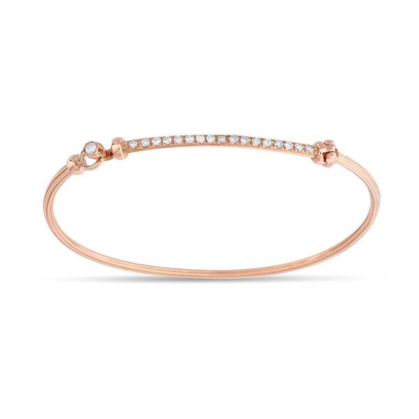 Pulsera de oro rosa y brillantes