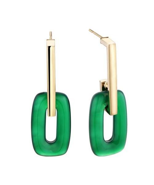 Pendientes de Duran Exquse con ágata verde