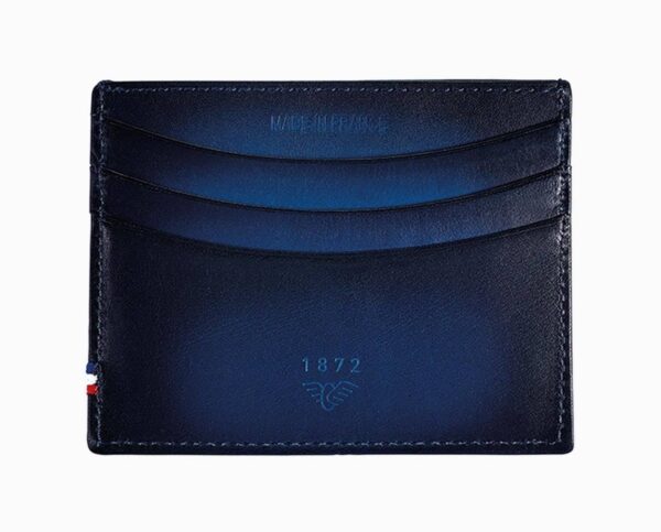 Tarjetero de caballero de St Dupont en piel azul