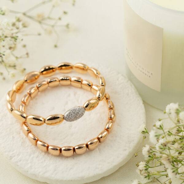 pulsera elástica oro rosa