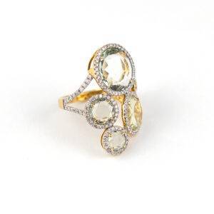 Anillo oro con brillantes-amarista-cuarzo lima 608-00009-00