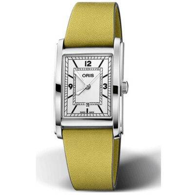 Reloj Oris Rectangular Correa Amarillo Limón