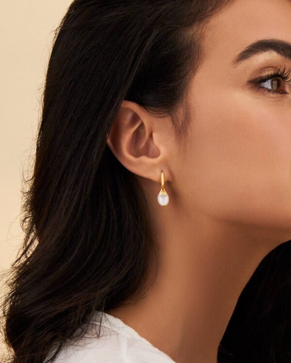 Pendientes de Nanis con piedra luna y brillantes OS7-603