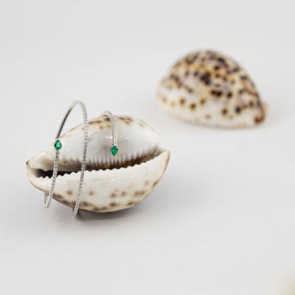 Pulsera de esmeraldas y brillantes
