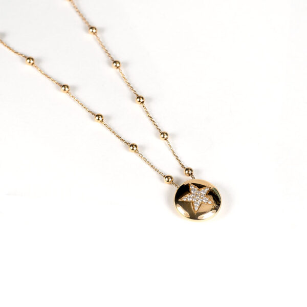 Gargantilla bolitas y colgante con estrella