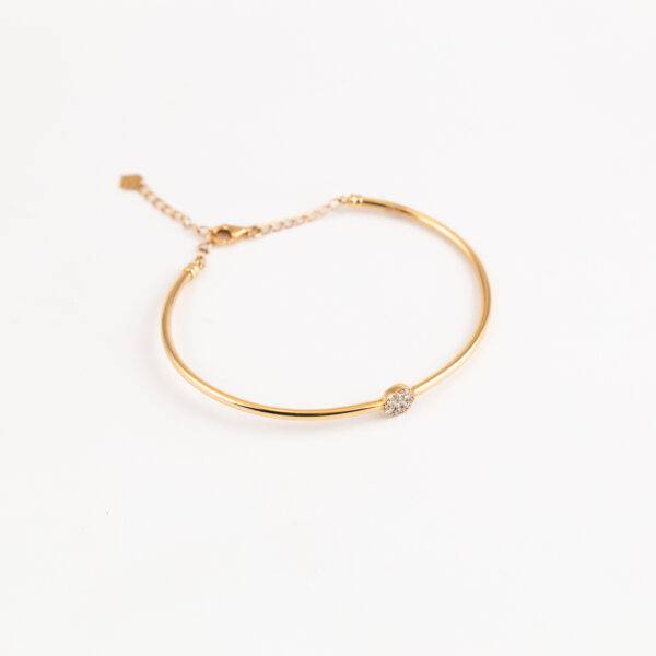 Pulsera de aro con brillantes