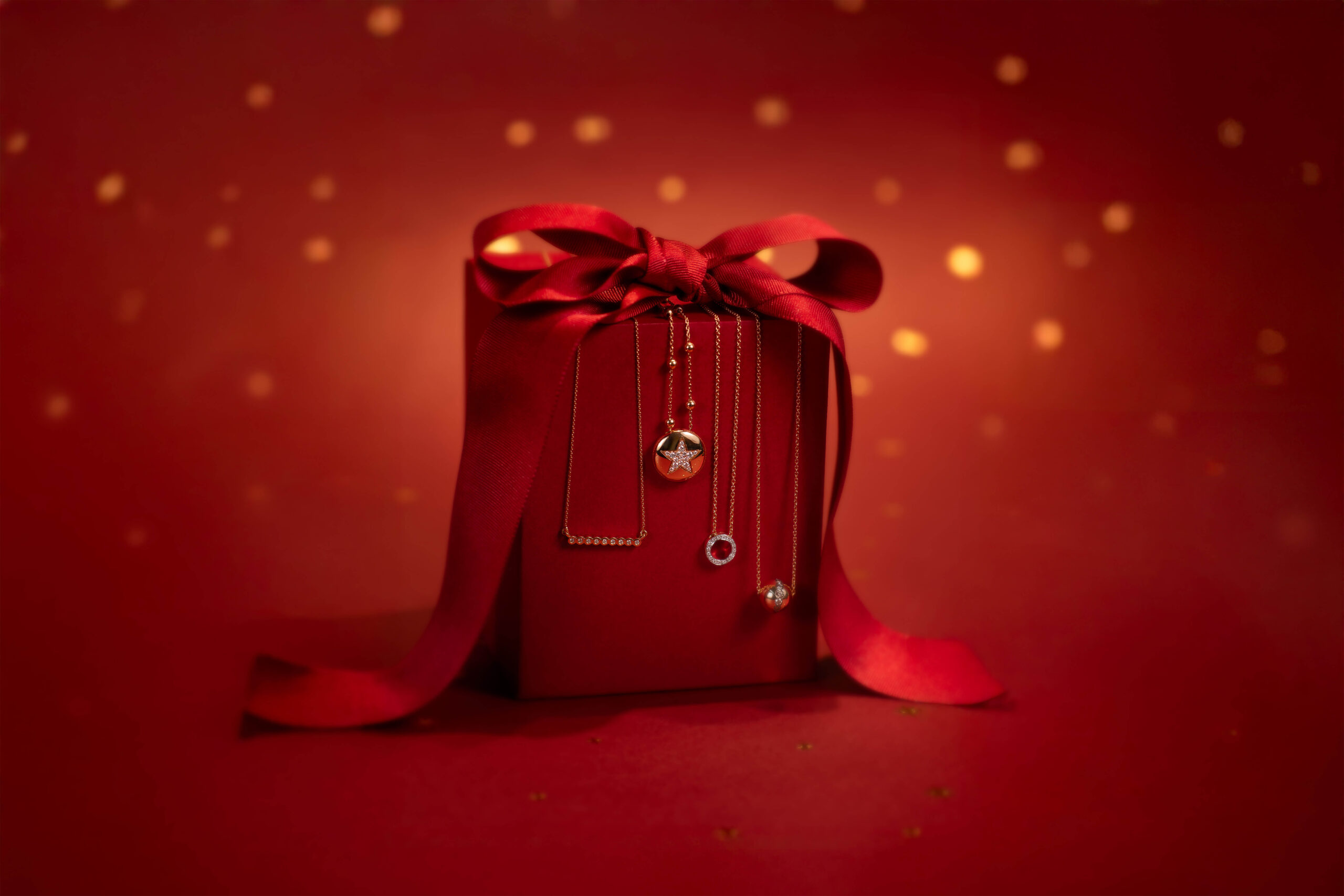 Caja roja regalo Suiza con cologantes